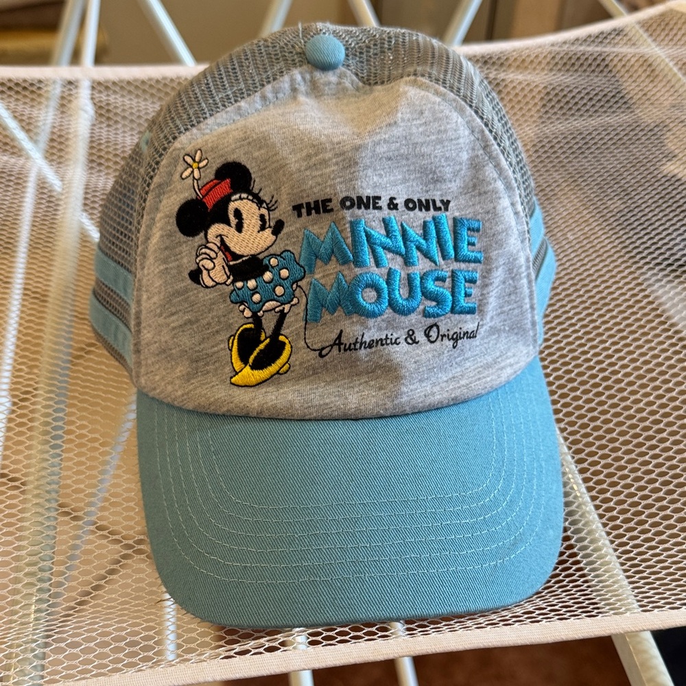 Disney Minnie Mouse Gray and Blue Hat